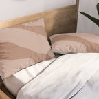 Mocha Brown Organic Forms Retro Contemporary Modern Minimalist Abstract Pattern Pillow Sham Gallery Image 2
