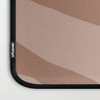 Mocha Brown Organic Forms Retro Contemporary Modern Minimalist Abstract Pattern Laptop Sleeve Gallery Image 3