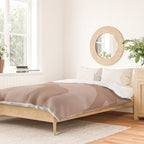 Mocha Brown Organic Forms Retro Contemporary Modern Minimalist Abstract Pattern Duvet Cover Gallery Image 2
