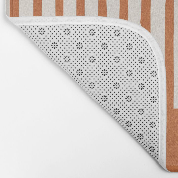 Navy Terra White Lines Color Block Artwork Bath Mat Gallery Image 2
