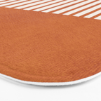 Navy Terra White Lines Color Block Artwork Bath Mat Gallery Image 3