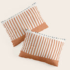 Navy Terra White Lines Color Block Artwork Pillow Sham Gallery Image 3