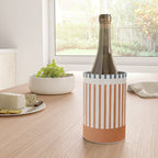 Navy Terra White Lines Color Block Artwork Wine Chiller Gallery Image 4