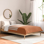 Navy Terra White Lines Color Block Artwork Comforter Gallery Image 2
