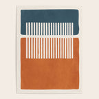 Navy Terra White Lines Color Block Artwork Poster Gallery Image 4