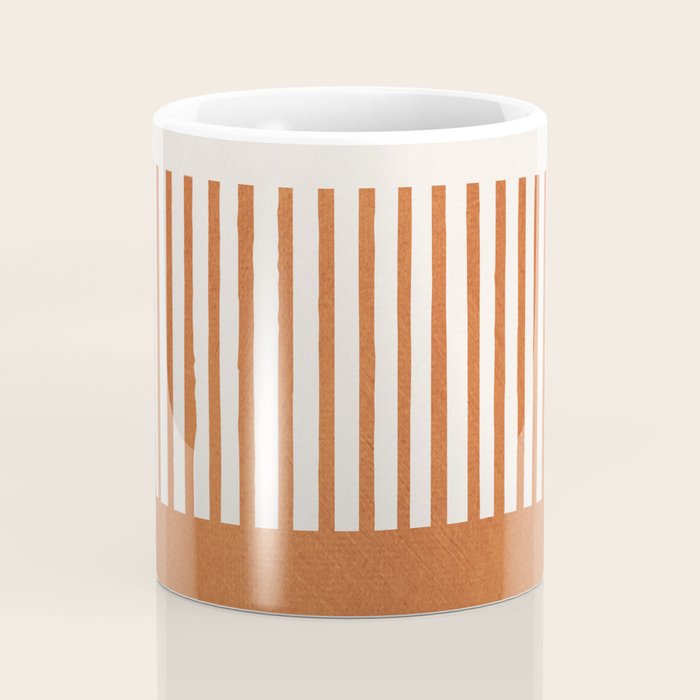 Navy Terra White Lines Color Block Artwork Coffee Mug Gallery Image 4