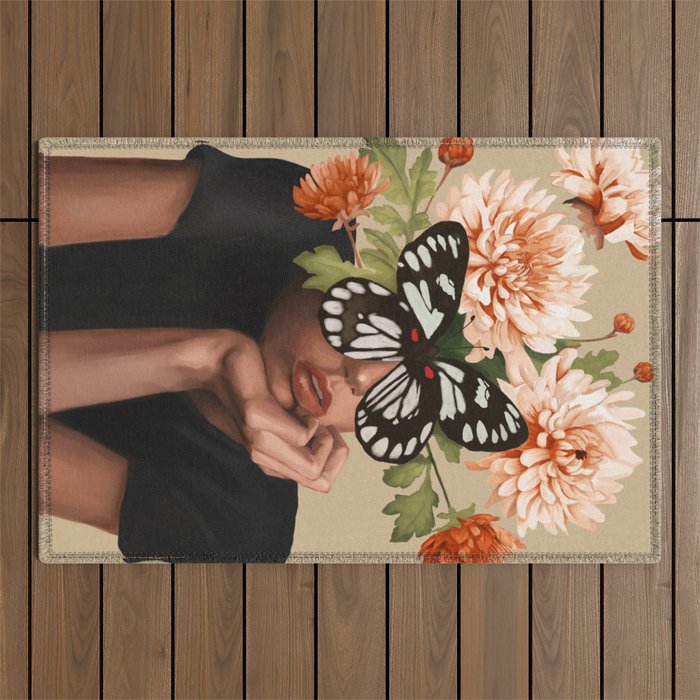 Obscured Beauty 2 Outdoor Rug Gallery Image 1