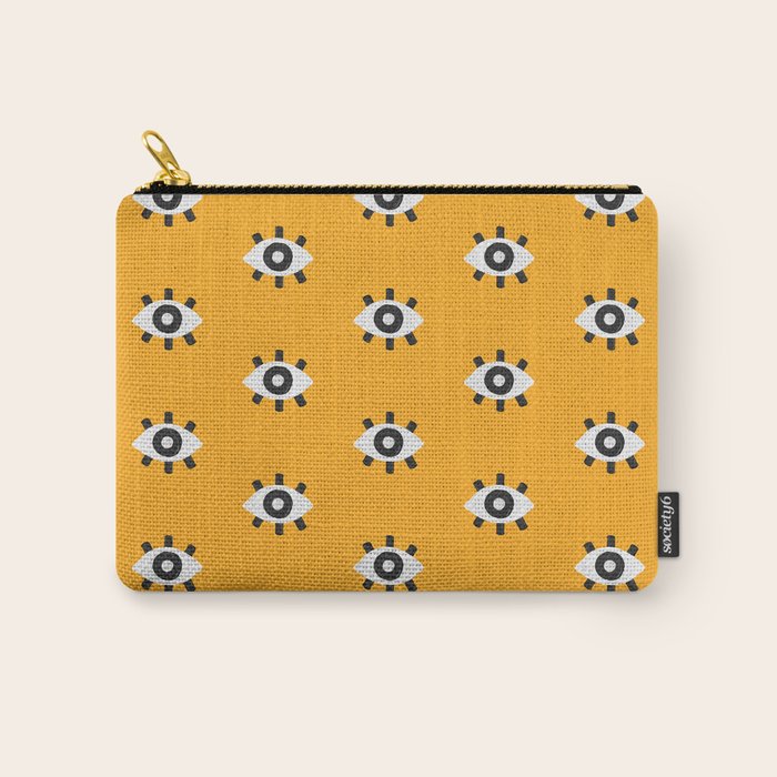 Evil Eye Dots - Marigold Palette Carry All Pouch Gallery Image 1
