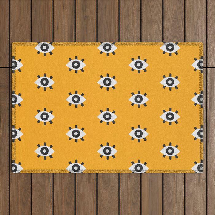 Evil Eye Dots - Marigold Palette Outdoor Rug Gallery Image 1