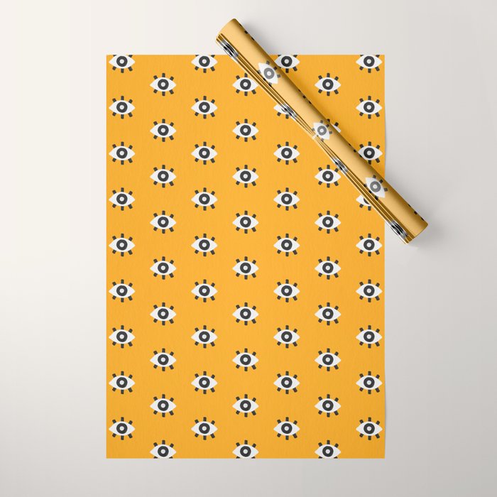 Evil Eye Dots - Marigold Palette Wrapping Paper Gallery Image 1