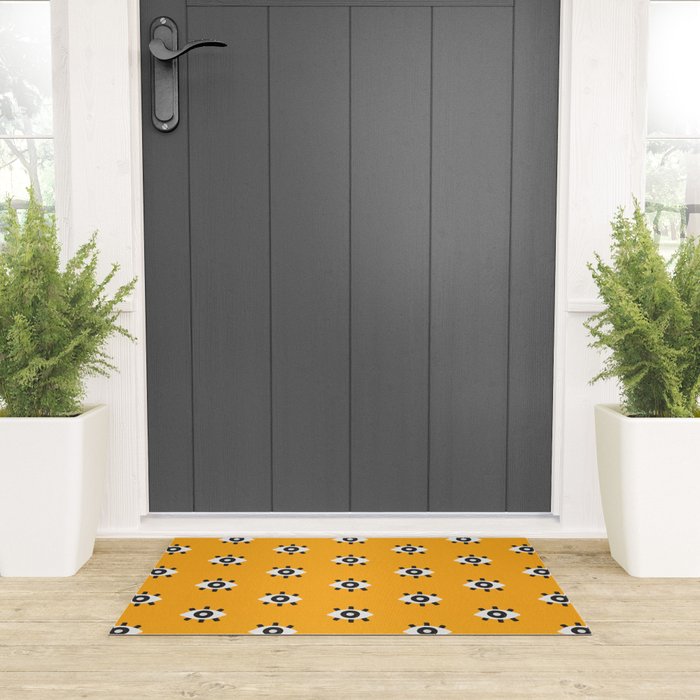 Evil Eye Dots - Marigold Palette Welcome Mat Gallery Image 3