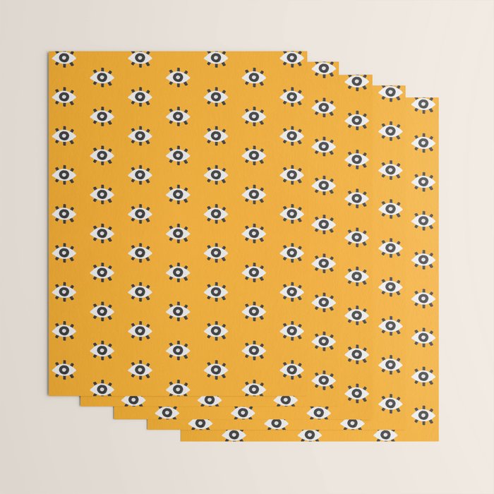 Evil Eye Dots - Marigold Palette Wrapping Paper Gallery Image 3