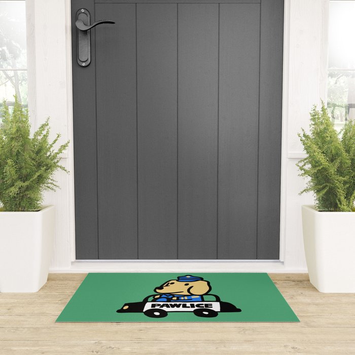 Here comes the dog pawlice Welcome Mat Gallery Image 3
