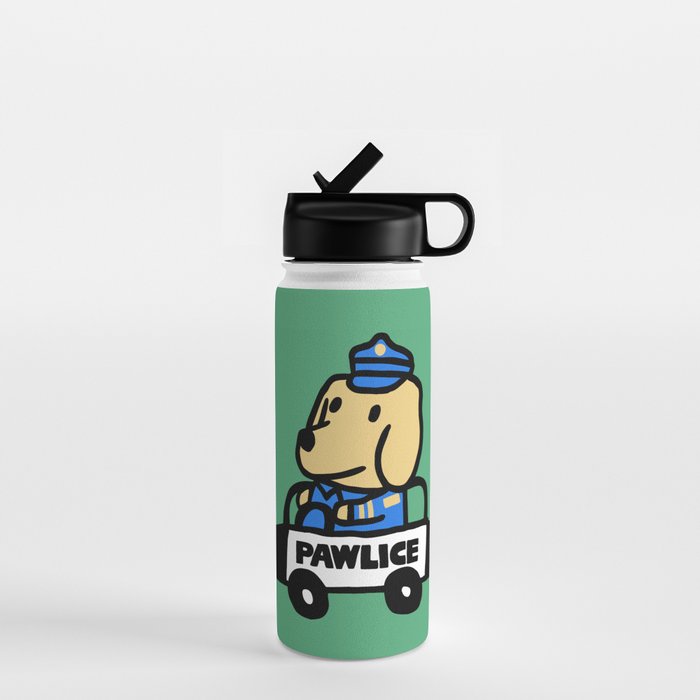 Here comes the dog pawlice Water Bottle Gallery Image 1