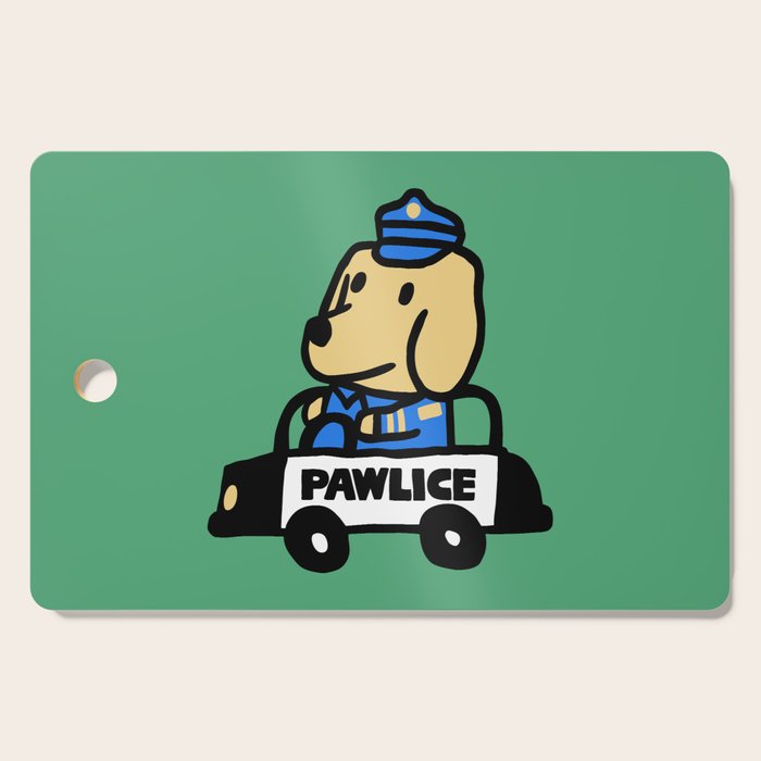 Here comes the dog pawlice Cutting Board Gallery Image 1