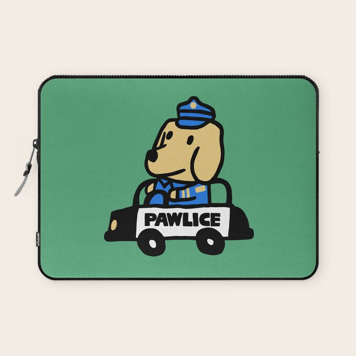 Here comes the dog pawlice Laptop Sleeve Gallery Image 1