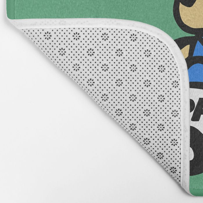 Here comes the dog pawlice Bath Mat Gallery Image 2