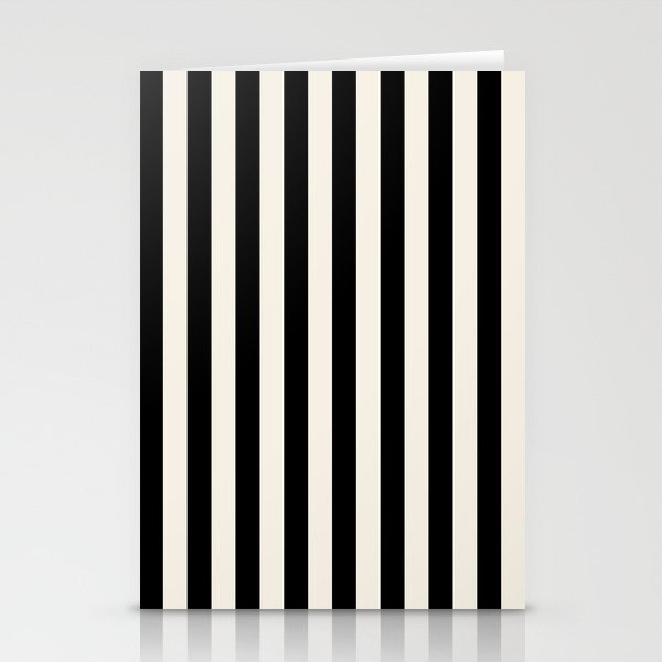 Broad Stripe - black and alabaster Stationery Card Gallery Image 2