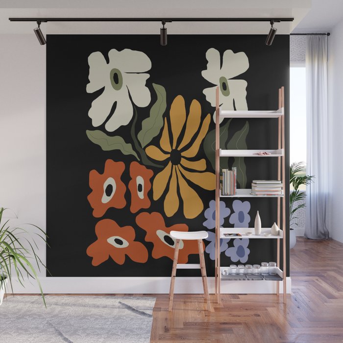 Summer floral night Wall Mural Gallery Image 1