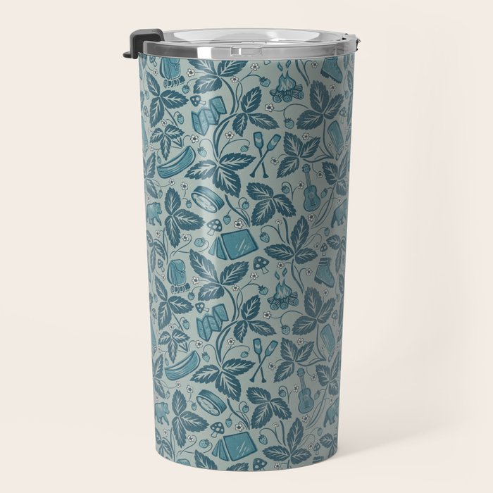 Summer Camping - blue Travel Mug Gallery Image 3