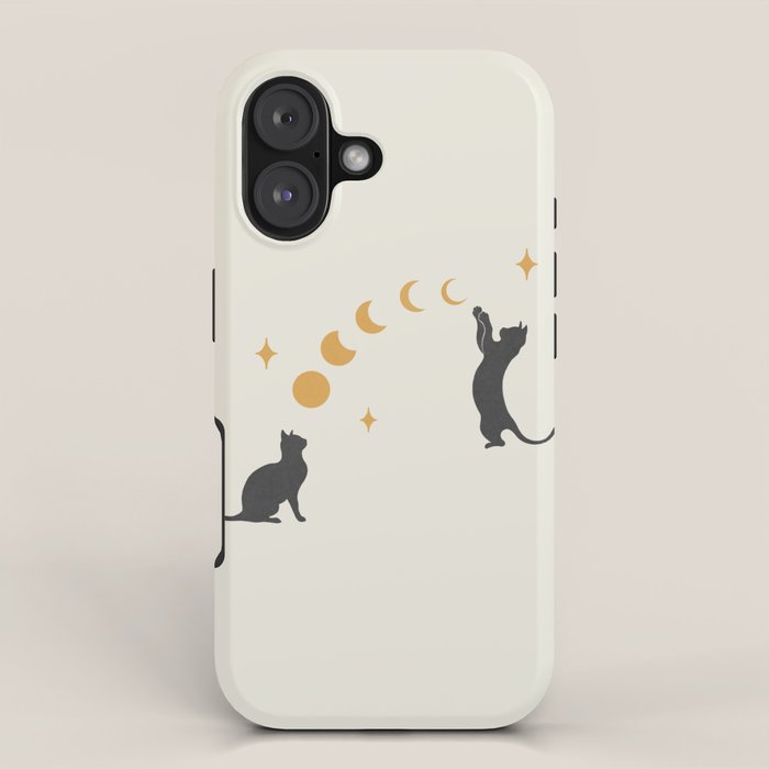 Cat and Moon 1 iPhone Case Gallery Image 1