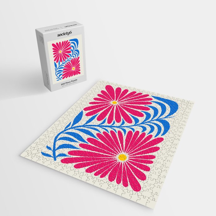 Viva Magenta Daisies Jigsaw Puzzle Gallery Image 2