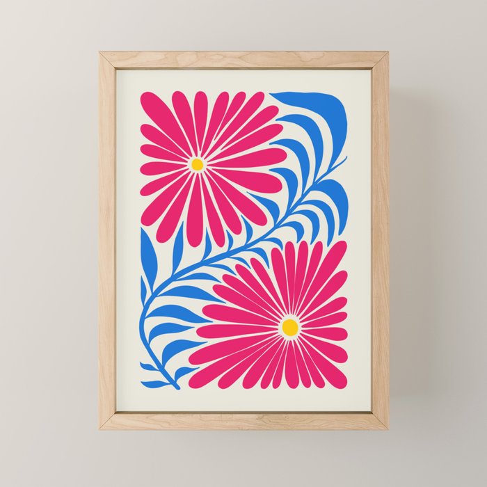 Viva Magenta Daisies Mini Art Print Gallery Image 1