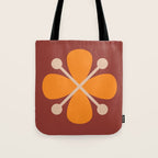Retro Floral Burst Tote Bag Gallery Image 1
