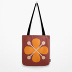Retro Floral Burst Tote Bag Gallery Image 2
