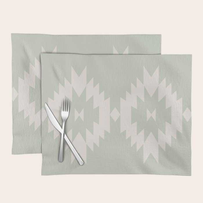 Southwestern Minimalism - Neutral Sage Green Placemat Gallery Image 1