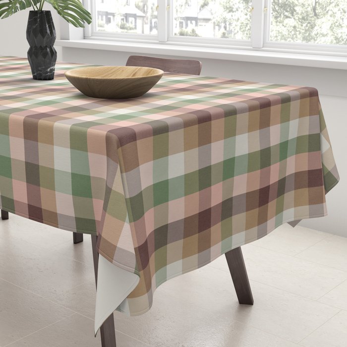 Timberland Gingham Plaid Cozy Heirloom Multi Tablecloth Gallery Image 3