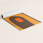 Mid-Century Modern Piquet Retro Minimalist Abstract in 70s Brown and Orange Yoga Mat Gallery Image 2