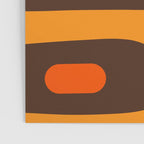 Mid-Century Modern Piquet Retro Minimalist Abstract in 70s Brown and Orange Poster Gallery Image 3