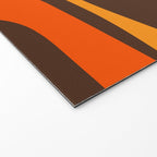 Mid-Century Modern Piquet Retro Minimalist Abstract in 70s Brown and Orange Welcome Mat Gallery Image 2