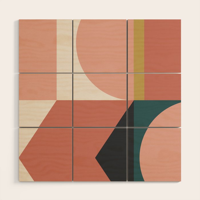 Maximalist Geometric 02 Wood Wall Art Gallery Image 1
