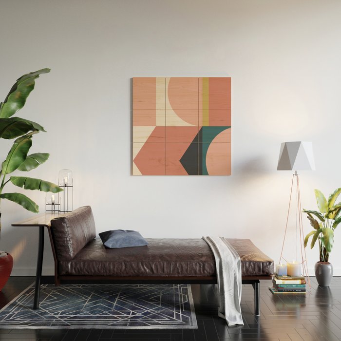 Maximalist Geometric 02 Wood Wall Art Gallery Image 2