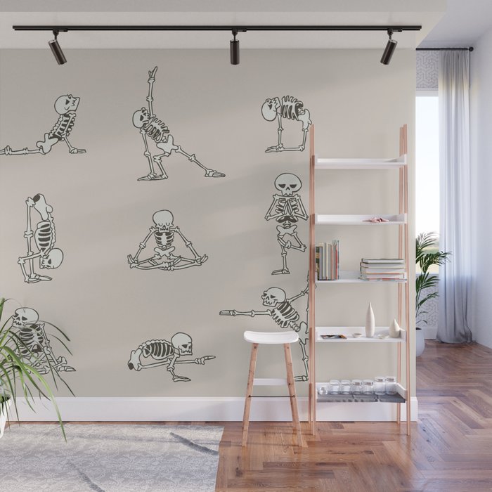 Skeleton Yoga Wall Mural Gallery Image 1