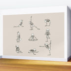 Skeleton Yoga Wall Mural Gallery Image 2