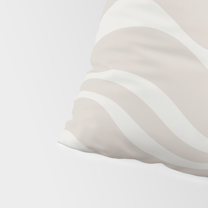 Modern Liquid Swirl Abstract Pattern in Neutral Light Beige Tones Pillow Sham Gallery Image 4