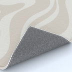 Modern Liquid Swirl Abstract Pattern in Neutral Light Beige Tones Rug Gallery Image 4
