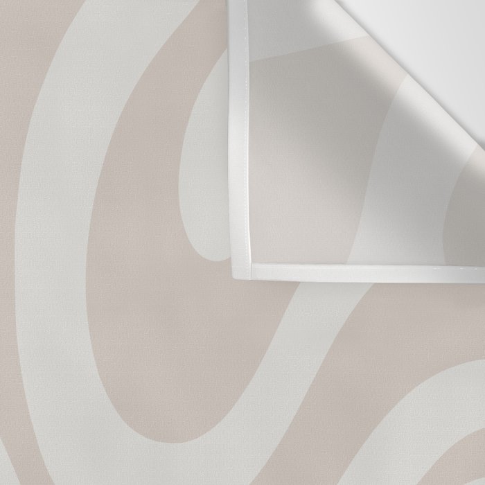 Modern Liquid Swirl Abstract Pattern in Neutral Light Beige Tones Wall Tapestry Gallery Image 3