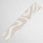 Modern Liquid Swirl Abstract Pattern in Neutral Light Beige Tones Table Runner Gallery Image 3