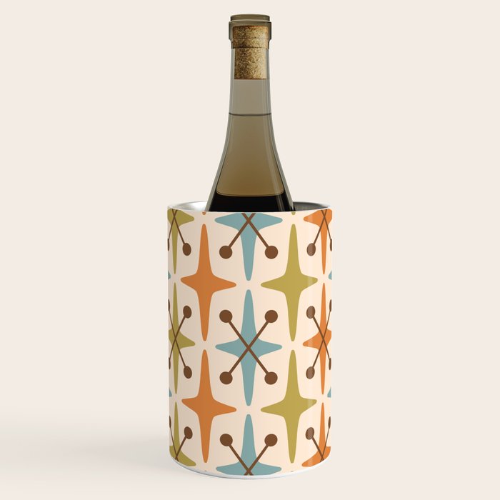 Mid Century Modern Googie Star Pattern Mid Mod Wine Chiller Gallery Image 1