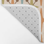 Mid Century Modern Googie Star Pattern Mid Mod Bath Mat Gallery Image 2
