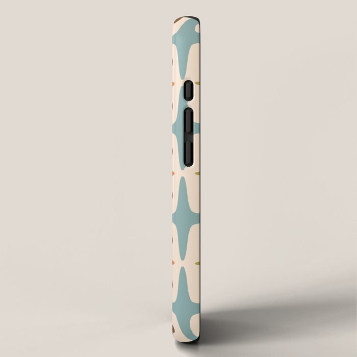 Mid Century Modern Googie Star Pattern Mid Mod iPhone Case Gallery Image 2