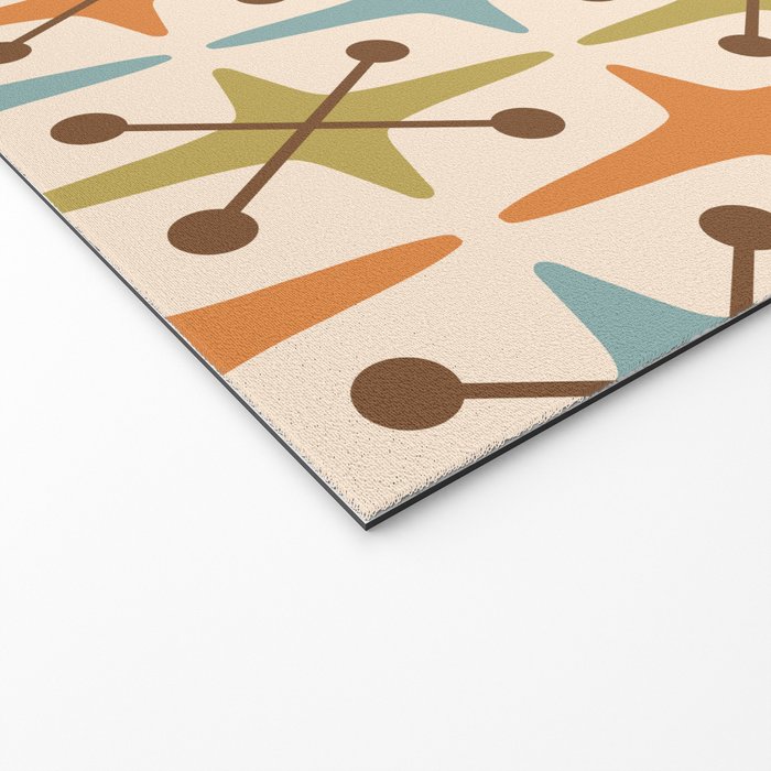 Mid Century Modern Googie Star Pattern Mid Mod Welcome Mat Gallery Image 2