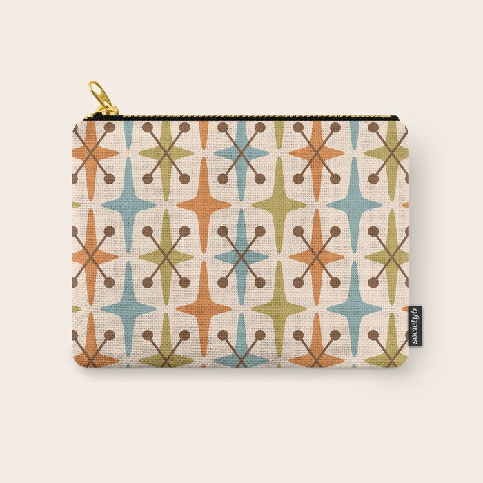 Mid Century Modern Googie Star Pattern Mid Mod Carry All Pouch Gallery Image 1