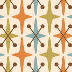 Mid Century Modern Googie Star Pattern Mid Mod Coffee Mug Gallery Image 2