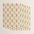 Mid Century Modern Googie Star Pattern Mid Mod Wrapping Paper Gallery Image 3