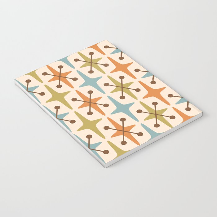 Mid Century Modern Googie Star Pattern Mid Mod Notebook Gallery Image 3